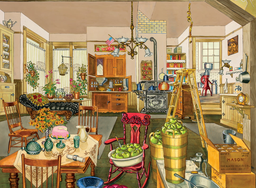Semi-Rural Kitchen and Dining Room, 1910 - Perkins Harnly